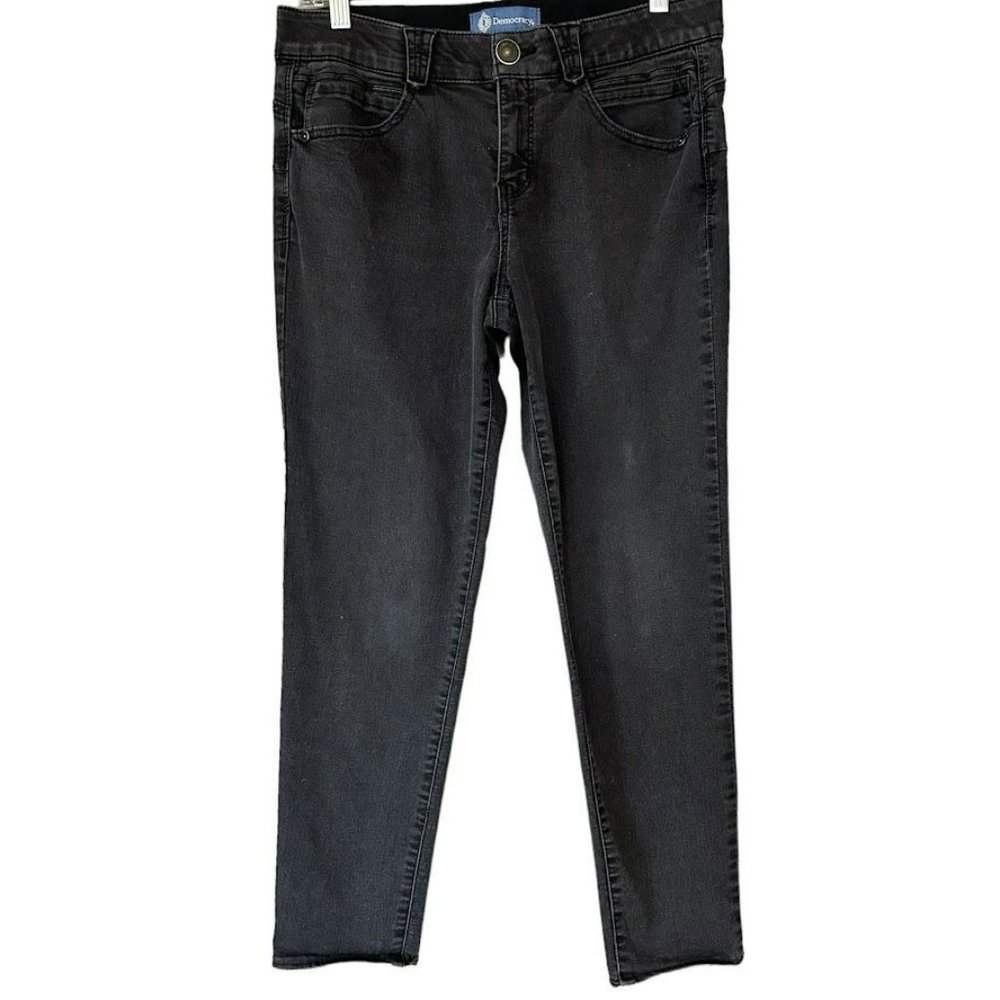 Democracy "Ab"solution Ab Technology Black‎ Skinny Jeans Womens 10 *Hemmed*